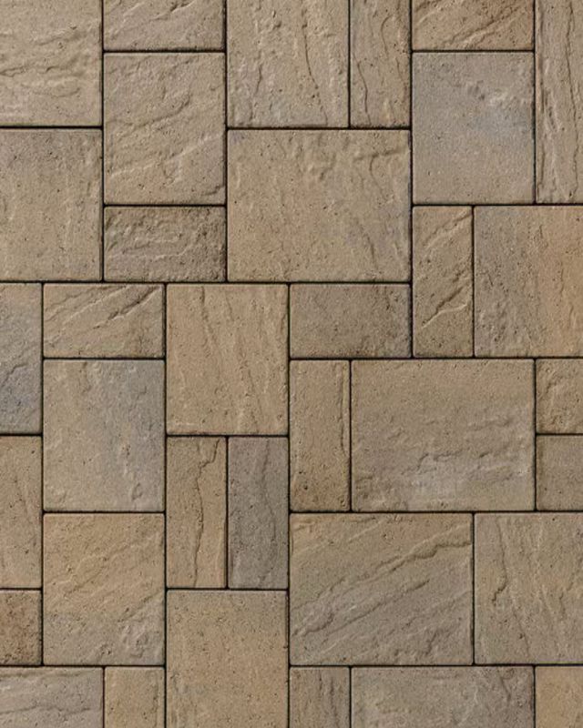 Techo-Bloc EVA PAVER SLATE SANDLEWOOD (132.48 sq ft/pallet). Call for Pricing.