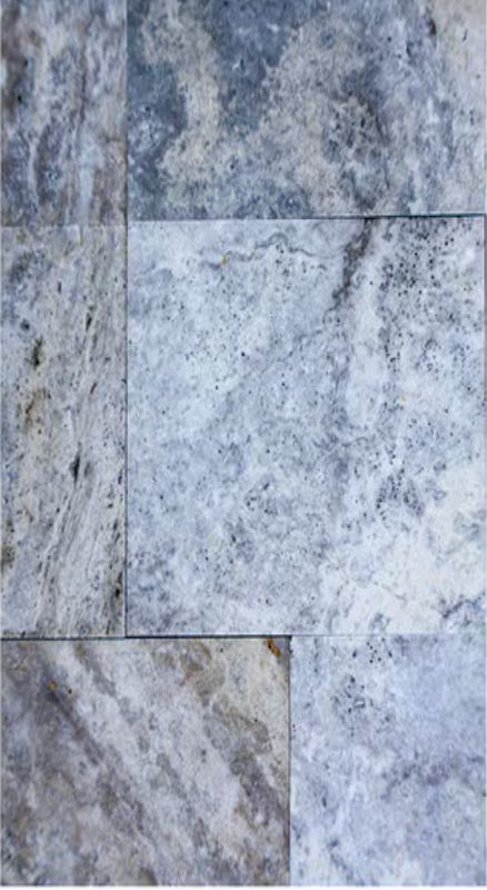 Solstice Dimensional SILVER TRAVERTINE Tumbled FRENCH Pattern  1 3/16 in.  (176 sq. ft./pallet). Call for Pricing.