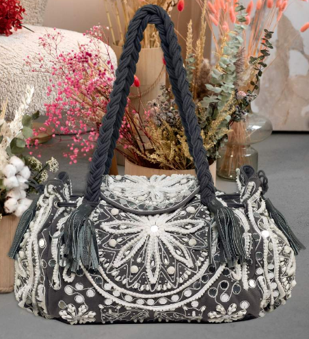 Bolso Alia negro y plata