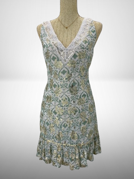 Vestido corto, modelo Green Gold