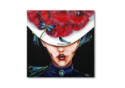 “Black Forest Woman with Dragonfly”