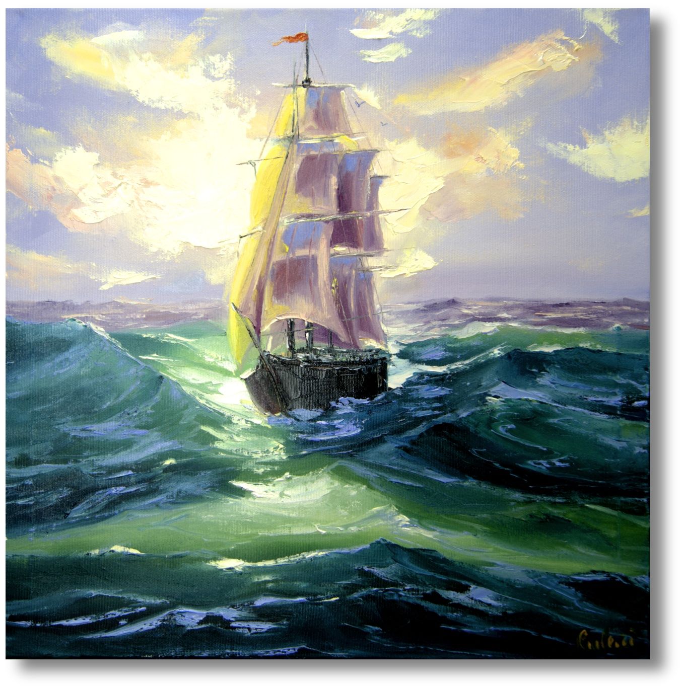 „Segelschiff am Meer“