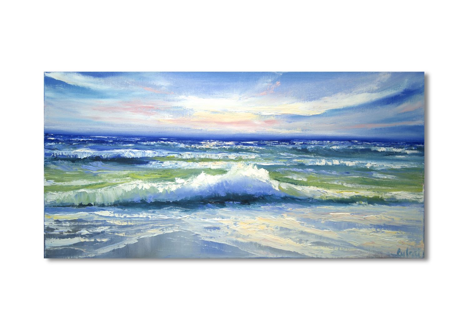 “By the Coast” – Impressionistic Depiction of Maritime Serenity