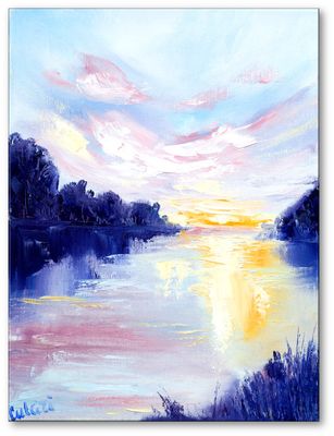 ​„Sonnenuntergang am Fluss“