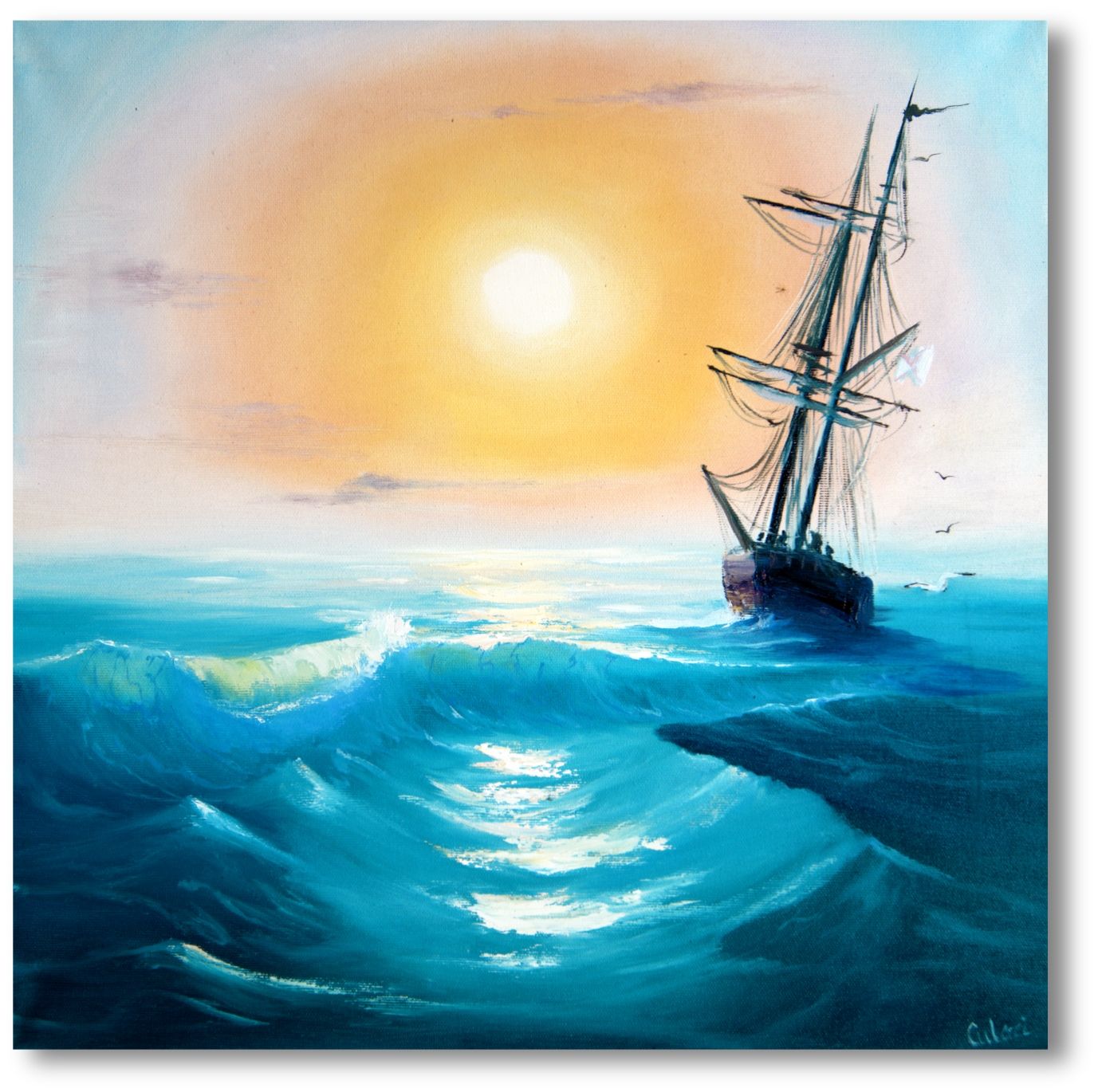 ​„Segelschiff am Meer“