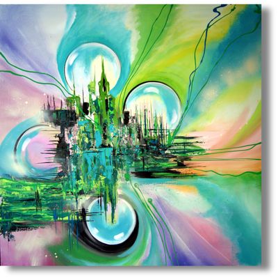 Farbenspiel der Fantasie - Abstrakte Kunst für ein individuelles Wohndesign
