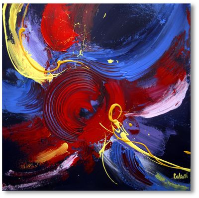 Traumlandschaft der Formen - Abstrakte Kunst mit lebendigen Farbkontrasten