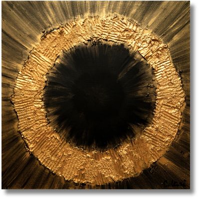Goldener Kreis - Einzigartige Abstraktion mit künstlerischer Freiheit