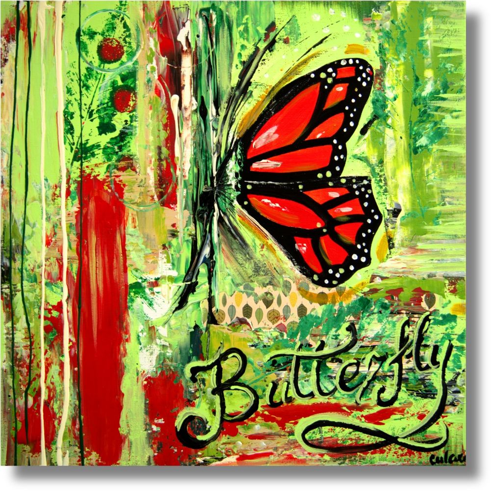 Abstract Butterfly - Hand-Painted Art for Stylish Living Concepts