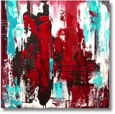 Rote Flüsse - Individuelle abstrakte Kunst für Designliebhaber