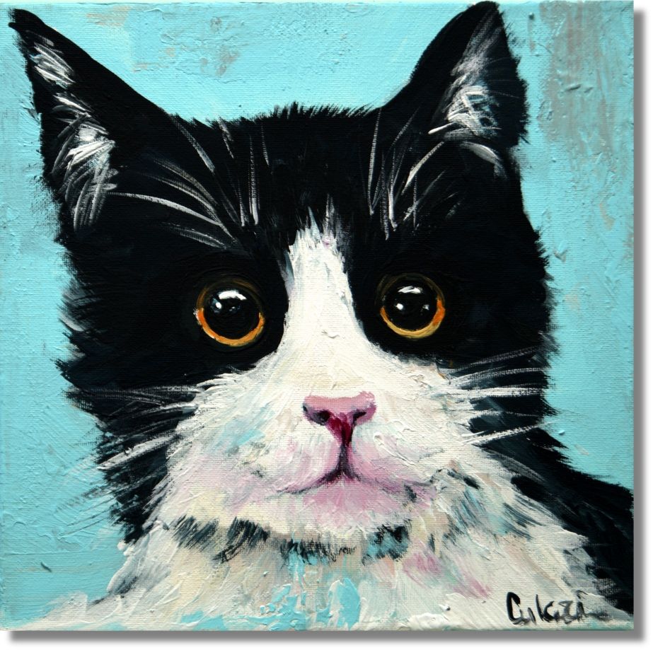 Portrait Katze – Abstrakte Eleganz
