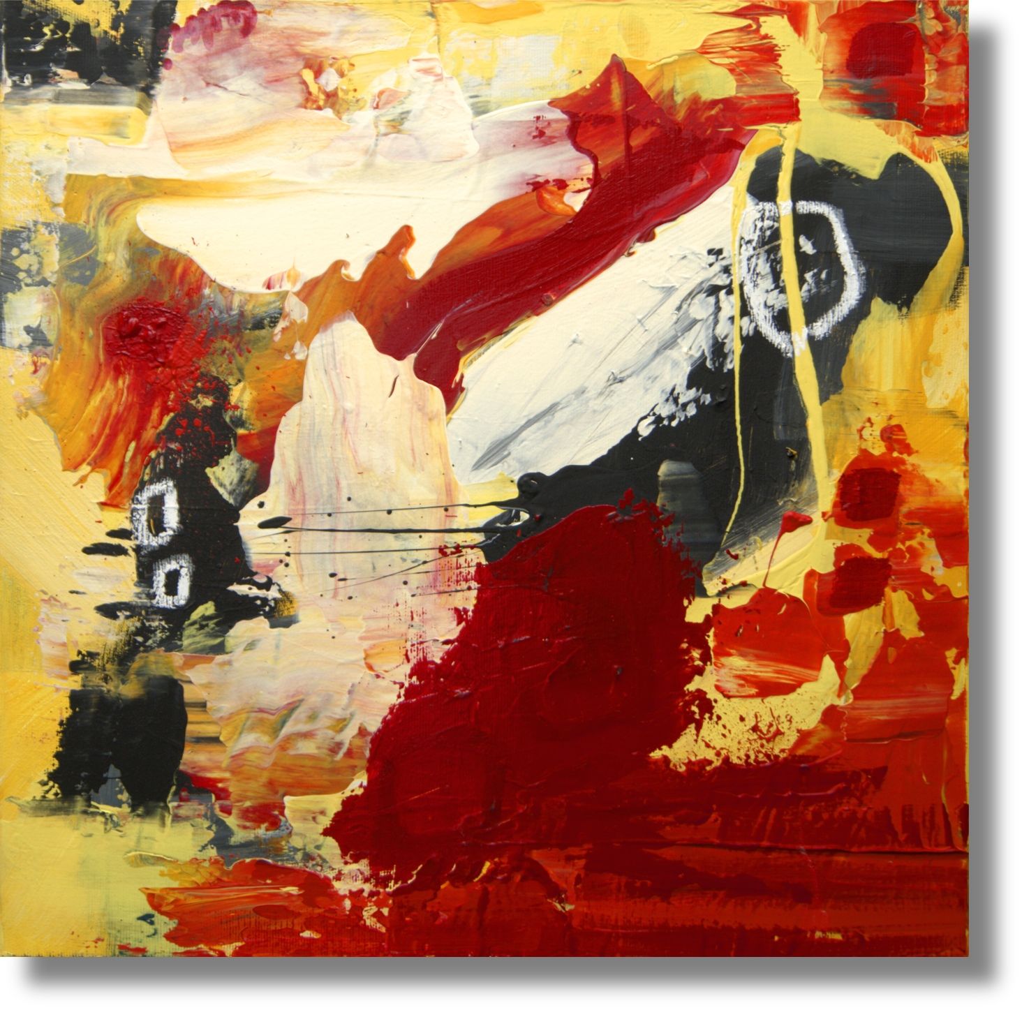 Chromatic Tension - Abstract Painting with Vibrant Dynamics