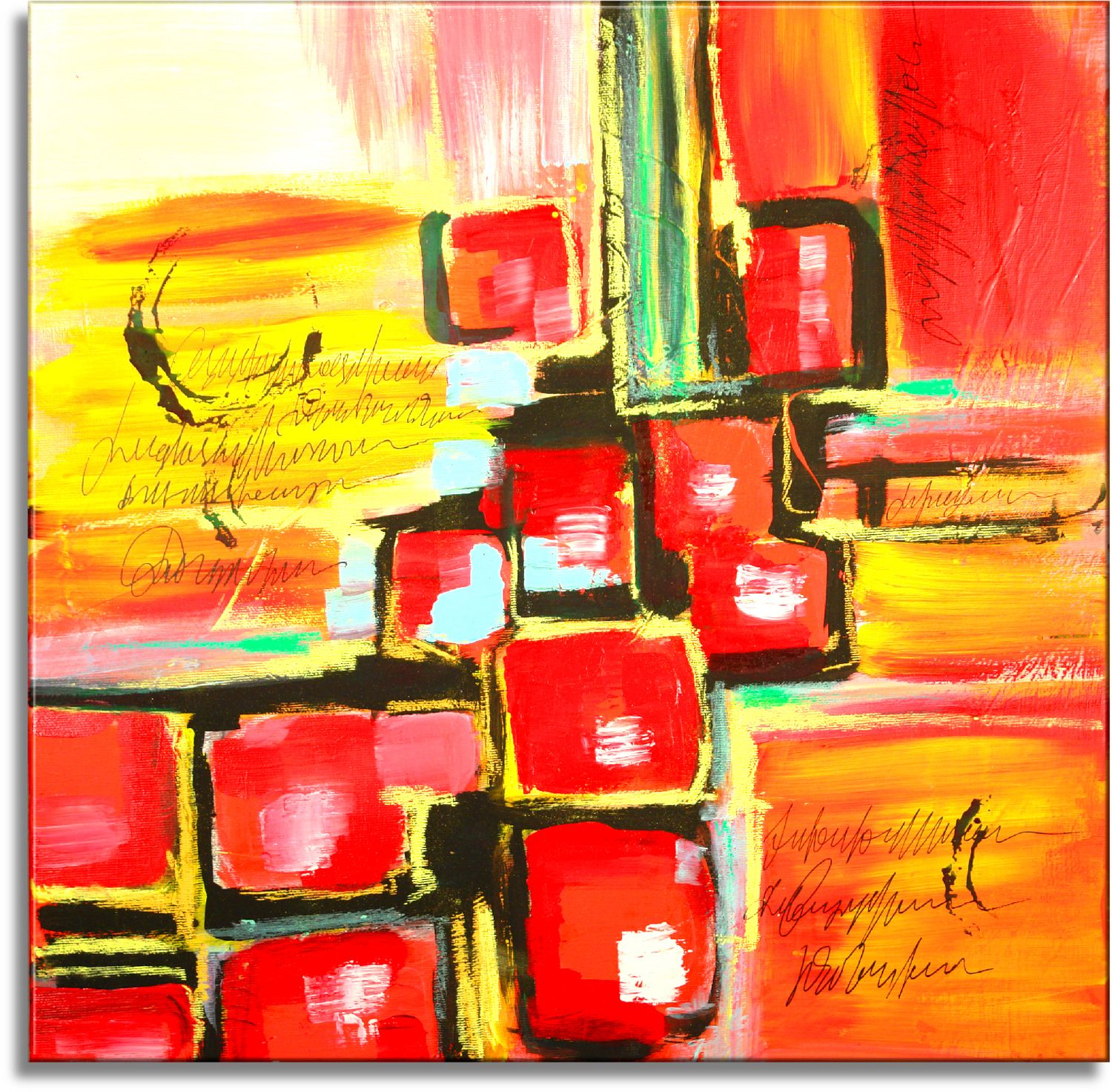 Cube - Hand-painted Abstract Uniques for Your Walls