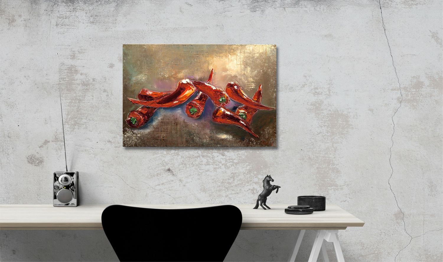 Peperoni Impression - Modernes Wandbild