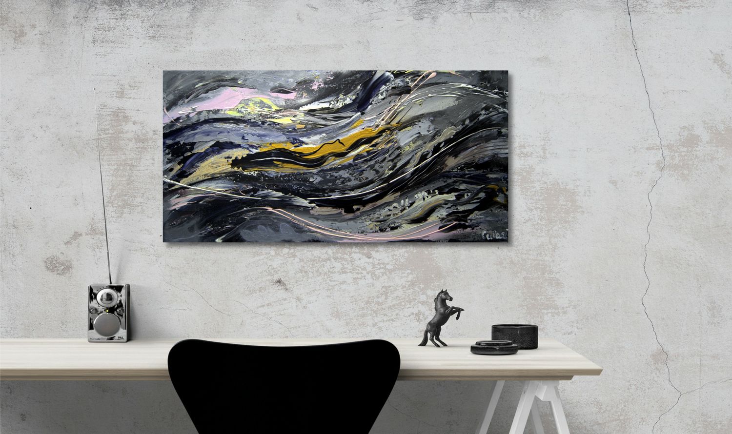 Flowing Abstraction - Modern Acrylic Painting