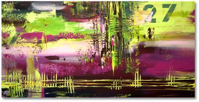 Pop Art - Original Abstract Painting with Unique Texture