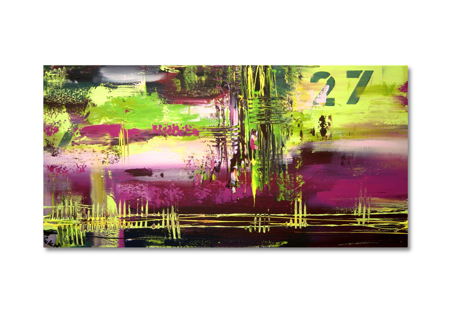 Pop Art - Originale abstrakte Malerei mit einzigartiger Textur