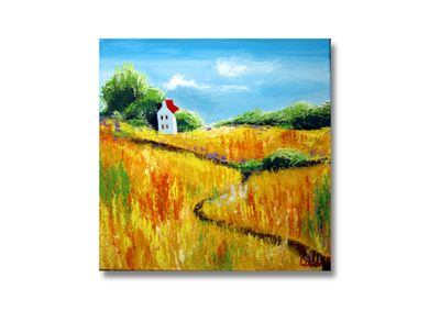 “Lonely House at the Edge of the Field – Tranquility Amidst Vast Nature”