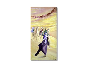 ​​Karavan – Wüste, Kamelen – Ein Gemälde von Chupakhina Larissa (Culari)