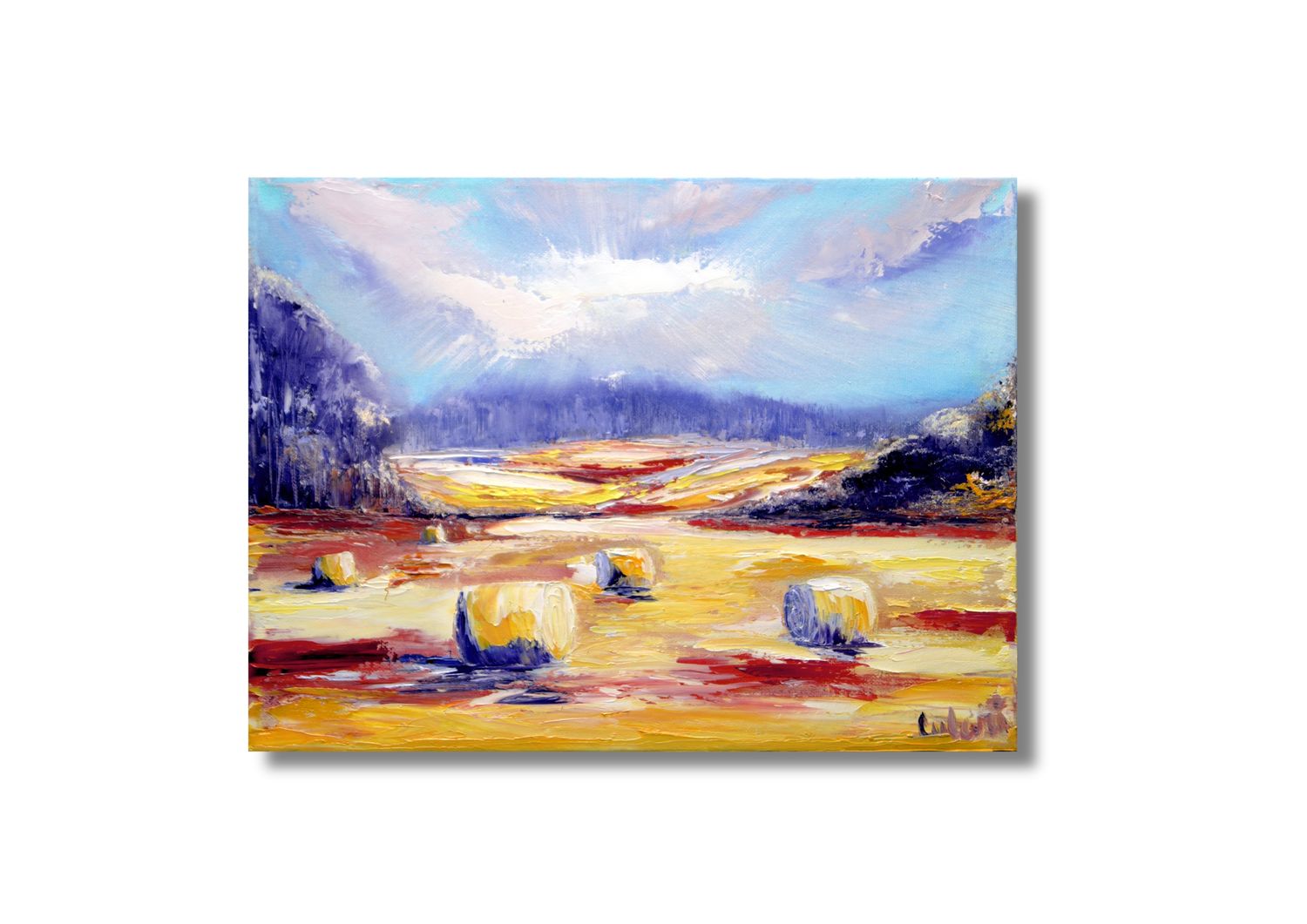 Harvest Time in the Countryside – A Painting by Chupakhina Larissa (Culari)