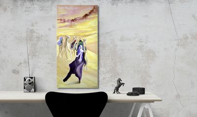 Caravan – Desert, Camels – A Painting by Chupakhina Larissa (Culari)
