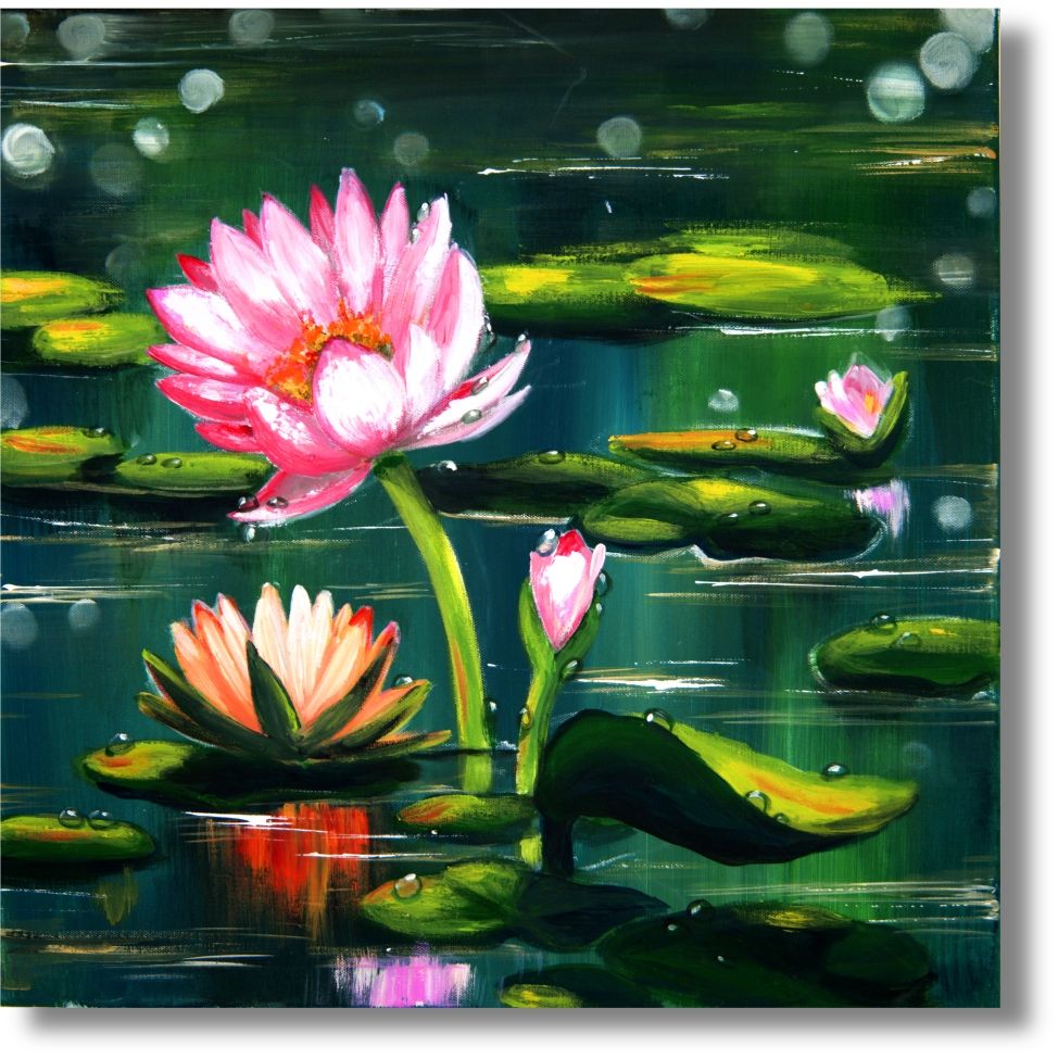 Water Lily in the Pond – A Painting by Chupakhina Larissa (Culari)