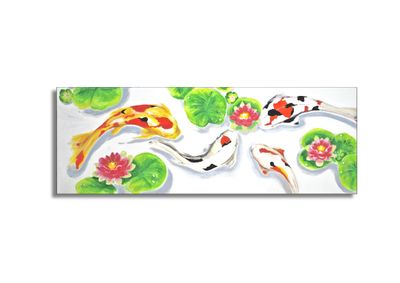 ​Koi Fische im Teich – Ein Gemälde von Chupakhina Larissa (Culari)