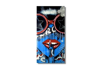 Porträt Lady – Pop Art Unikat auf Leinwand von Chupakhina Larissa