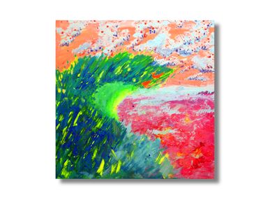 Abstract Composition – Play of Colors and Fantasy | Original Painting on Canvas – Hand-painted by Chupakhina Larissa