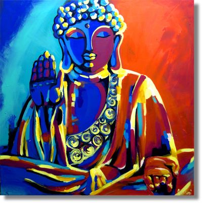 Buddha – Ruhe und Kraft | Modernes Unikat im abstrakten Stil