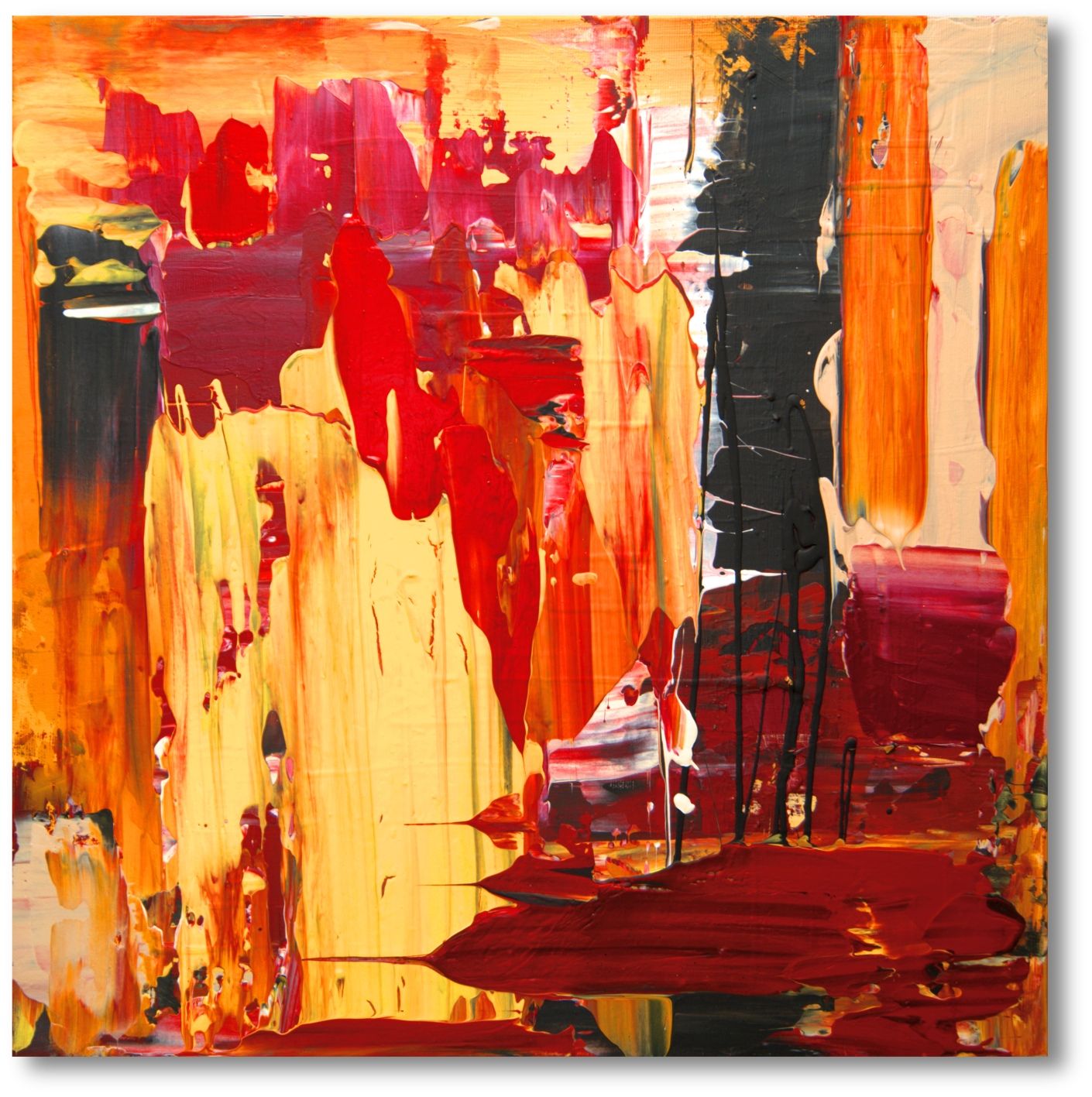 Abstract Acrylic Painting on Canvas – Original Wall Art 50 x 50 cm | Unique Artwork by Larissa Chupakhina