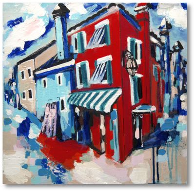 Burano – Venedig | Acrylgemälde auf Leinwand | Original Unikat von Larissa Chupakhina