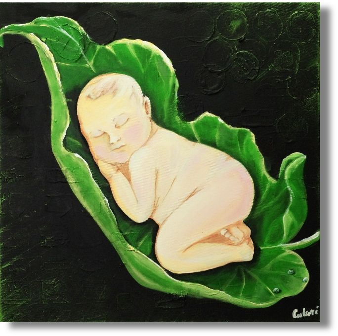 „Baby“ | Original Acrylgemälde auf Leinwand | Handgemaltes Unikat von Larissa Chupakhina