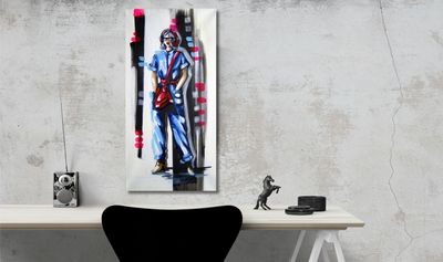 “Lady Fashion Art” | Original Acrylic Painting on Canvas | Hand-Painted Unique Piece by Larissa Chupakhina