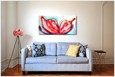 “Butterfly” | Abstract Acrylic Painting on Canvas | Hand-Painted Unique Artwork by Larissa Chupakhina