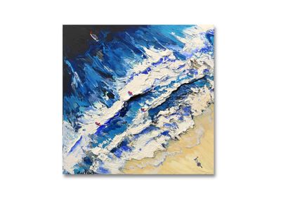 &quot;Surfer in the Play of Waves&quot; – Expressive Depiction of Dynamic Ocean Power