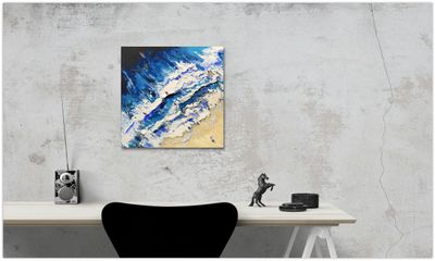 &quot;Surfer in the Play of Waves&quot; – Expressive Depiction of Dynamic Ocean Power