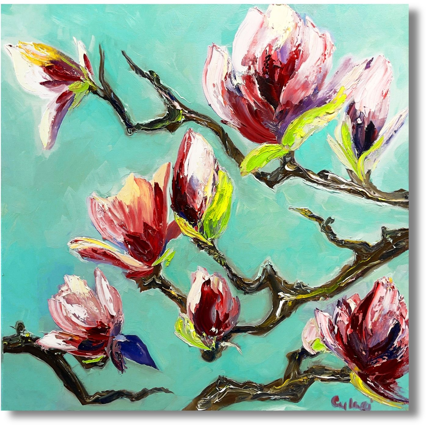 “Magnolia Branch in Light” – A Gentle Tribute to the Beauty of Nature