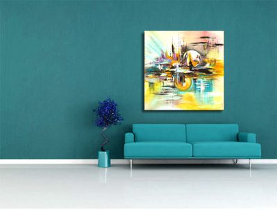 Abstrakte Kunst Kunstdruck auf Leinwand – Farben, Formen &amp; Emotionen