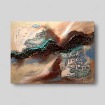 Chinese Village - Exclusive Abstract Painting – Unique and Timeless