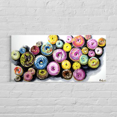 Sweet Donut Fantasy - High-Quality Abstract Paintings in Gallery Quality
