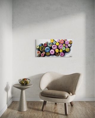 Sweet Donut Fantasy - High-Quality Abstract Paintings in Gallery Quality