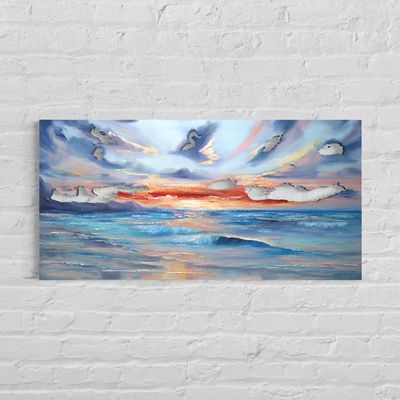 “Oceanic Harmony” – Impressionistic Depiction of the Ocean&#39;s Power