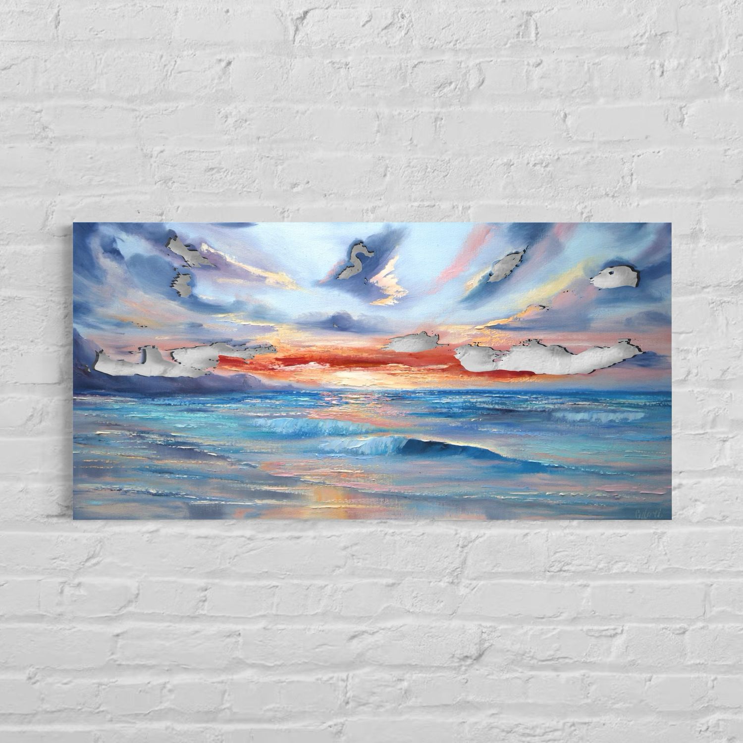 “Oceanic Harmony” – Impressionistic Depiction of the Ocean&#39;s Power