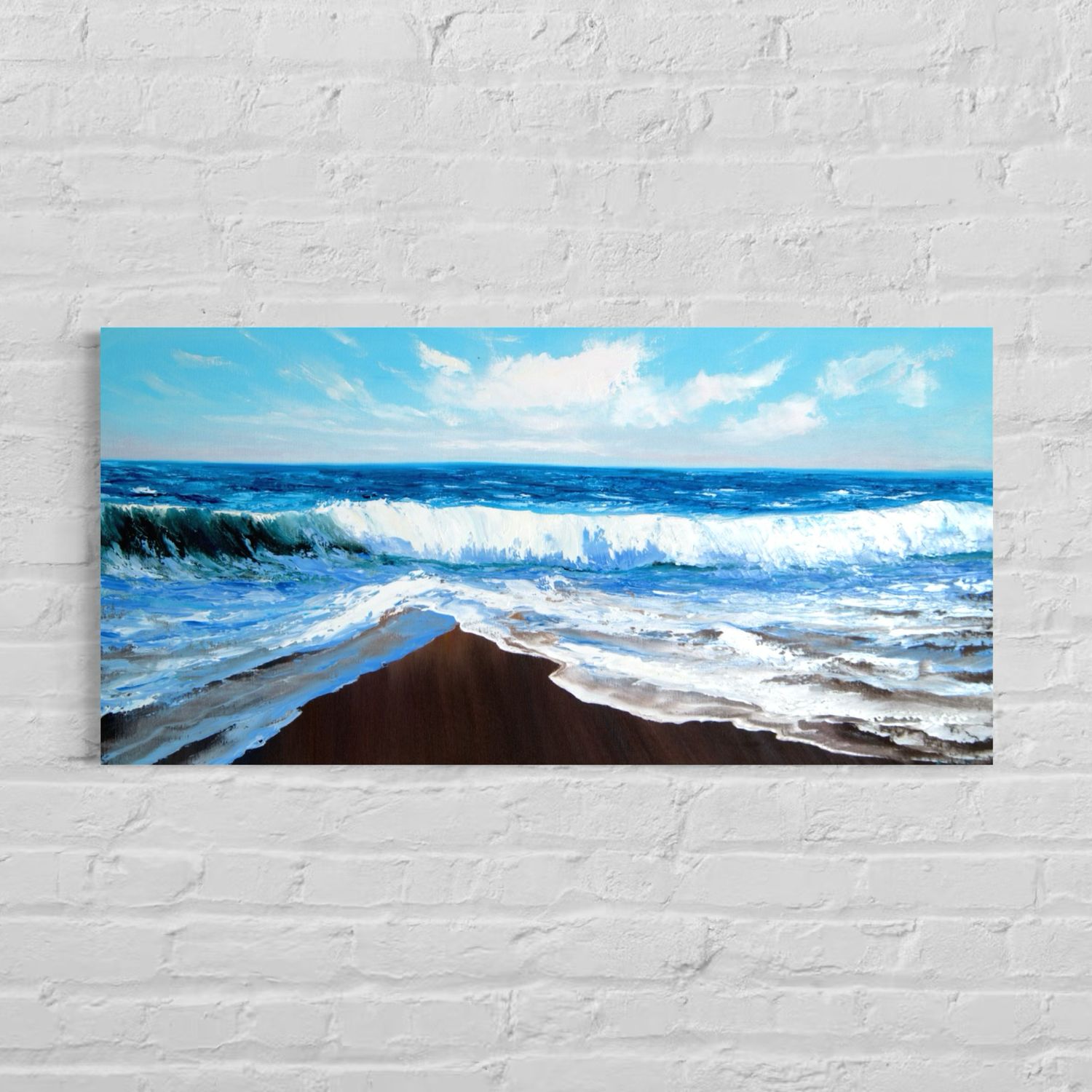 &quot;Waves at Sea&quot; – Impressionistic Depiction of Maritime Power and Beauty
