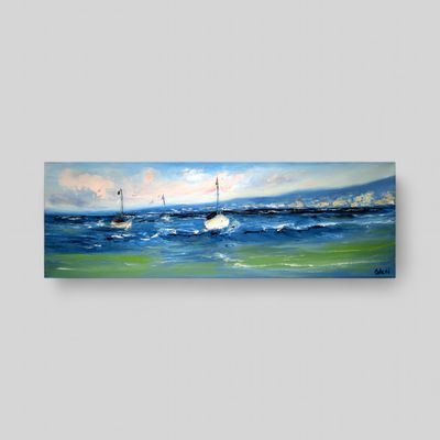 &quot;Sea and Sailing Ships&quot; – Impressionistic Depiction of Maritime Elegance
