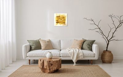 Golden Ground - Contemporary Abstract Painting on Canvas