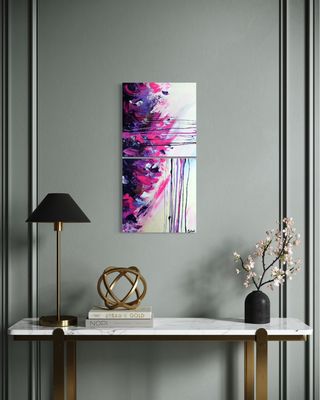 Delicate Flames - Hand-Painted Abstract Artwork on Canvas