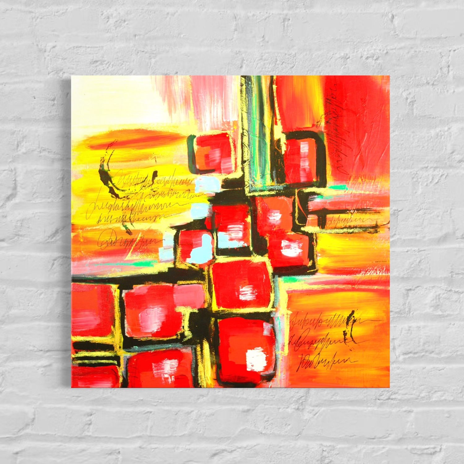 Cube - Hand-painted Abstract Uniques for Your Walls