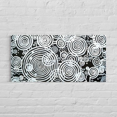 White Spirals - Expressive Abstract Art for Collectors